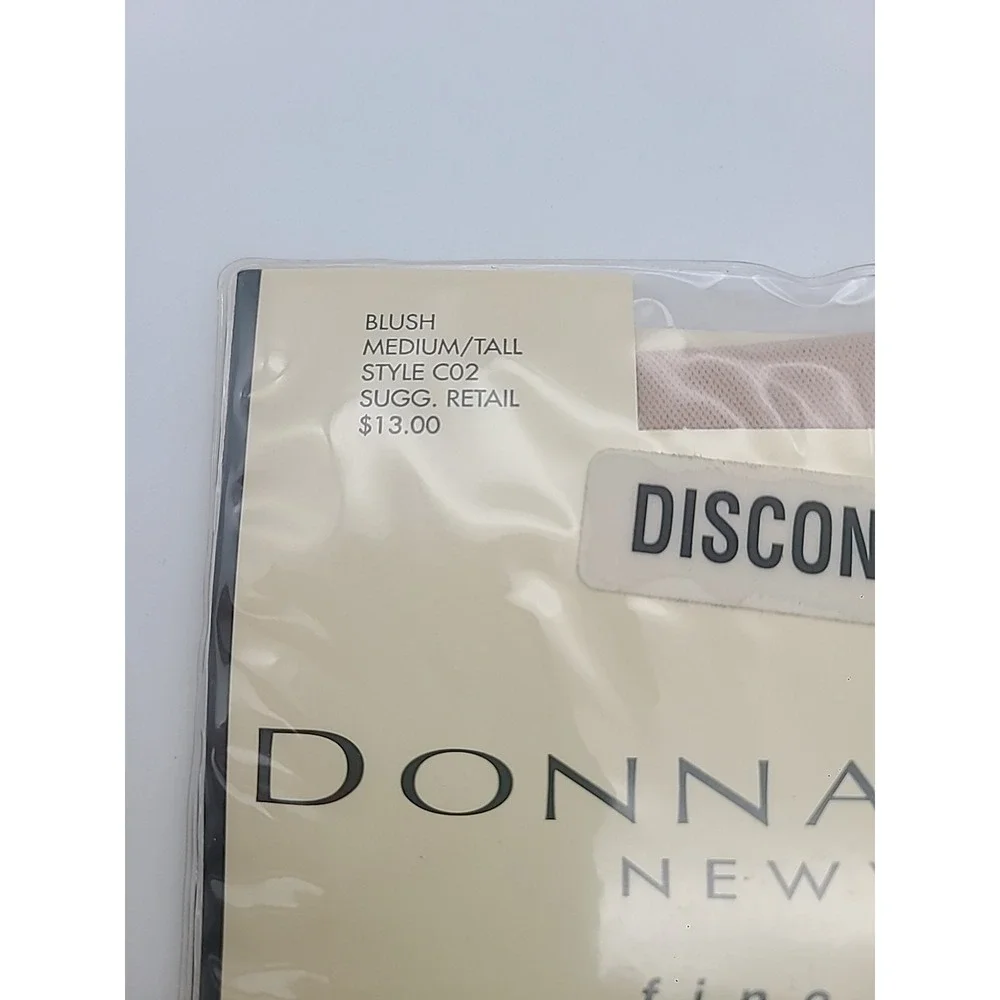 Vtg 1995 Donna Karan Hosiery Thigh High Blush Fine Tulle Medium Tall Made In Usa